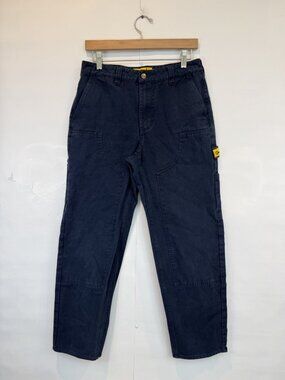 Donut Media Factory Carpenter Pant Navy Blue Canvas Size 28 Pockets 100% Cotton